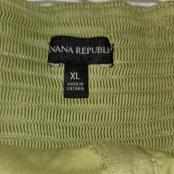 Banana Republic Olive Button-Front Maxi Dress Sz: XL - Picture 6 of 6